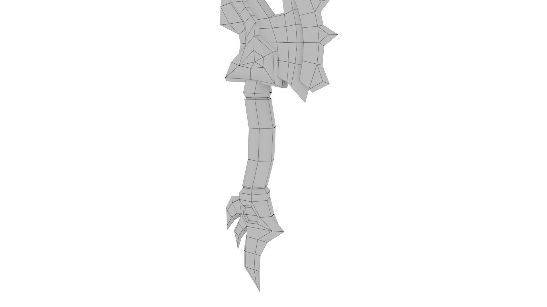 Knife sword Low-poly 3D model_37