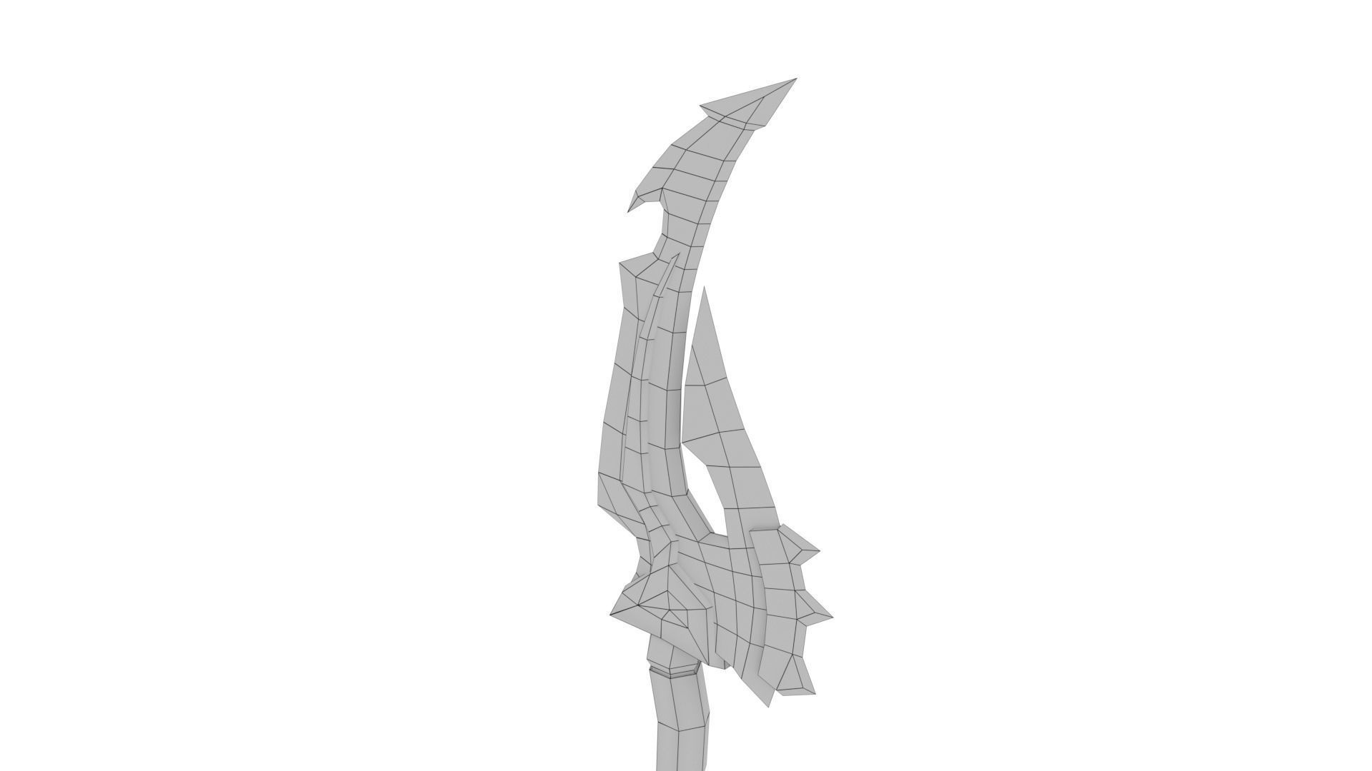 Knife sword Low-poly 3D model_47