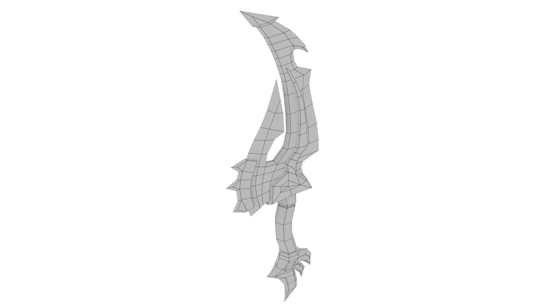 Knife sword Low-poly 3D model_33
