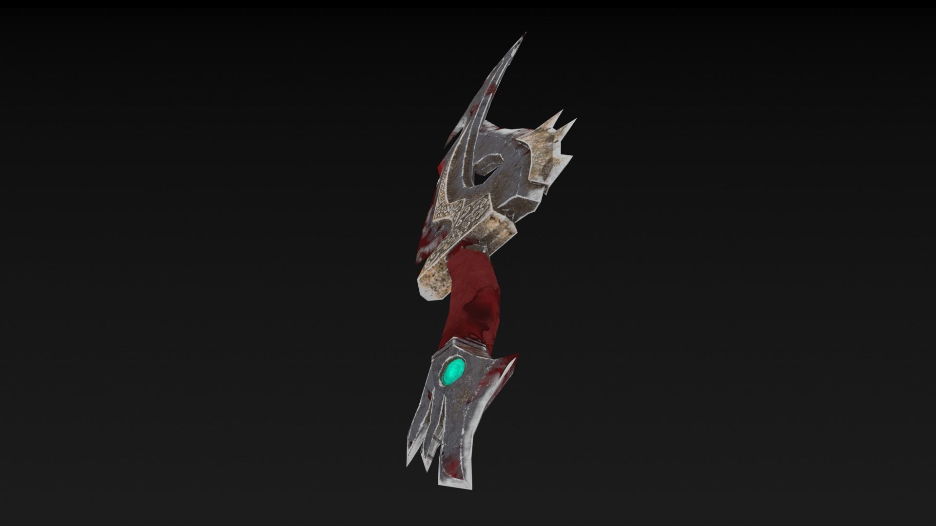 Knife sword Low-poly 3D model_19