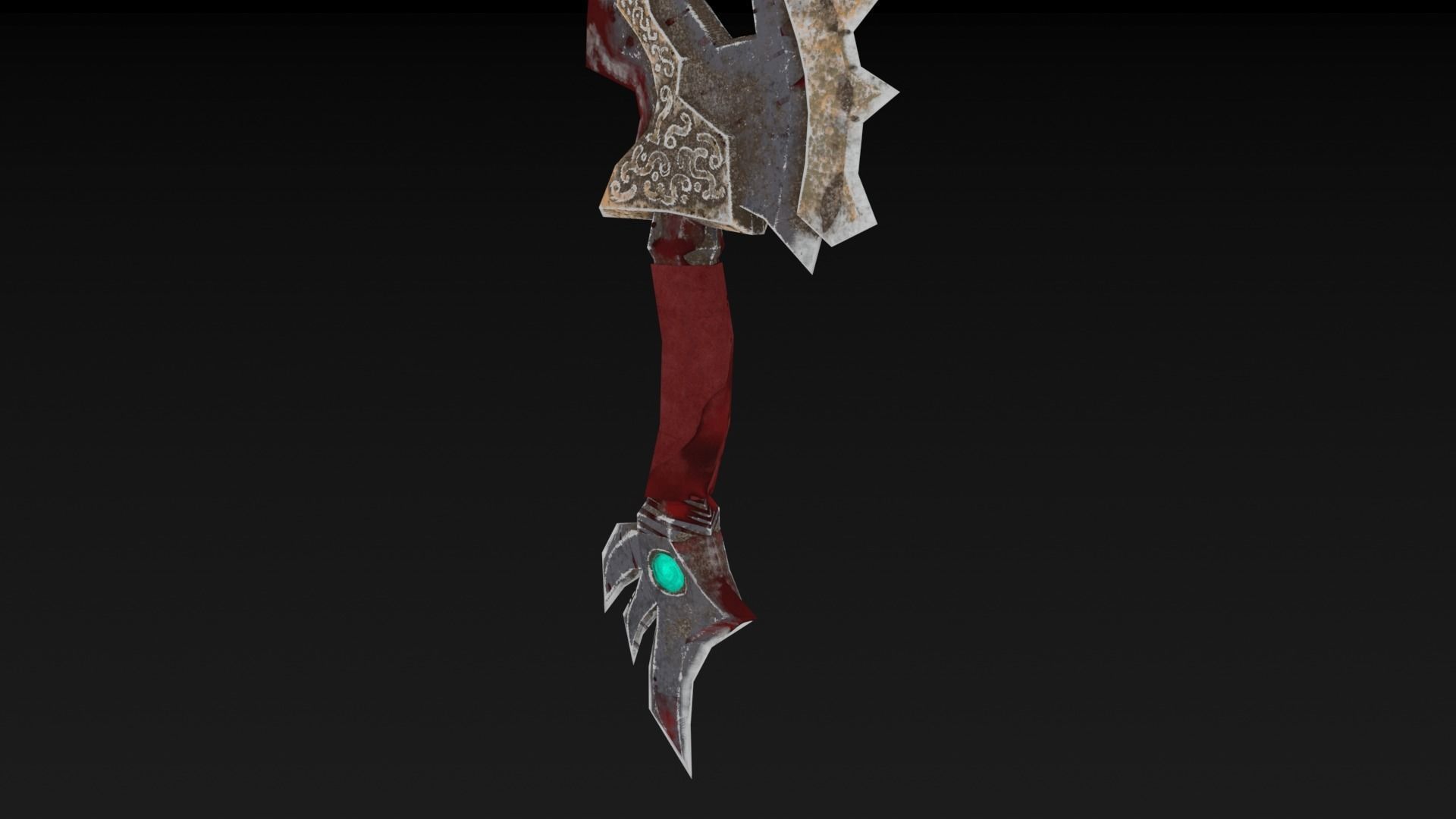 Knife sword Low-poly 3D model_12