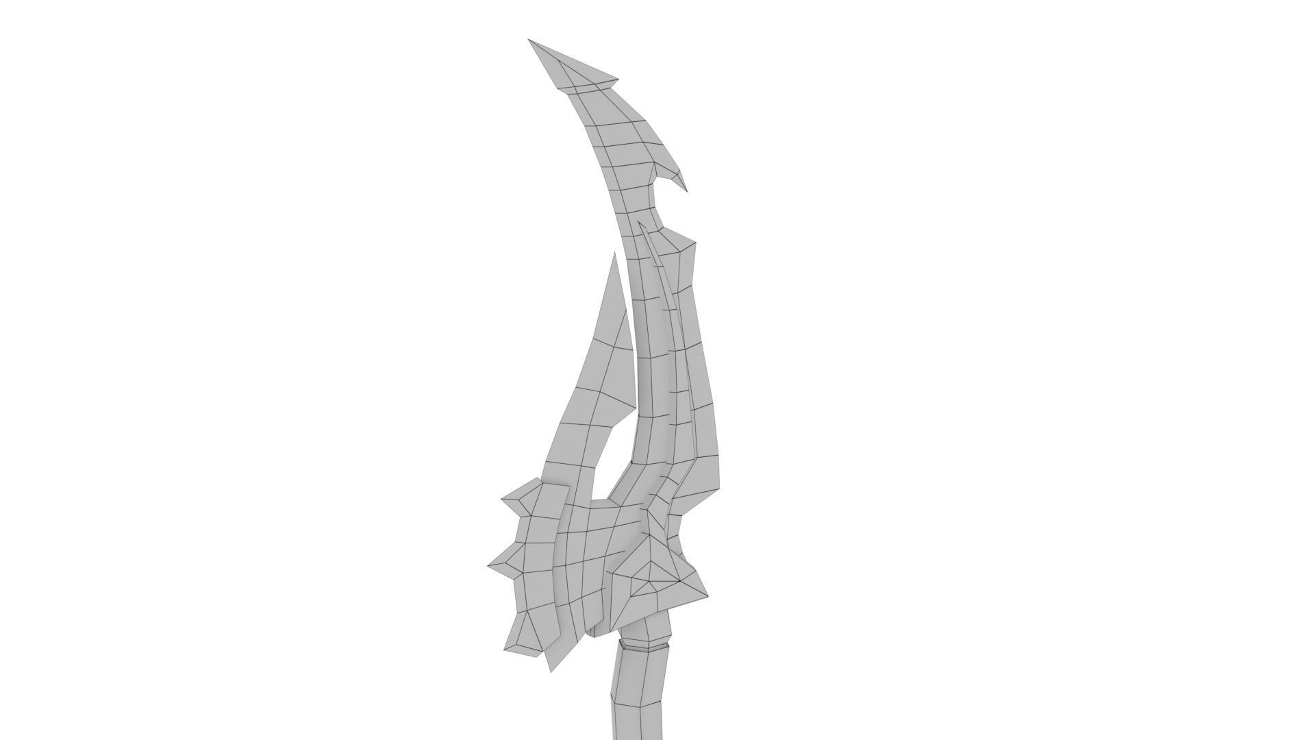Knife sword Low-poly 3D model_26