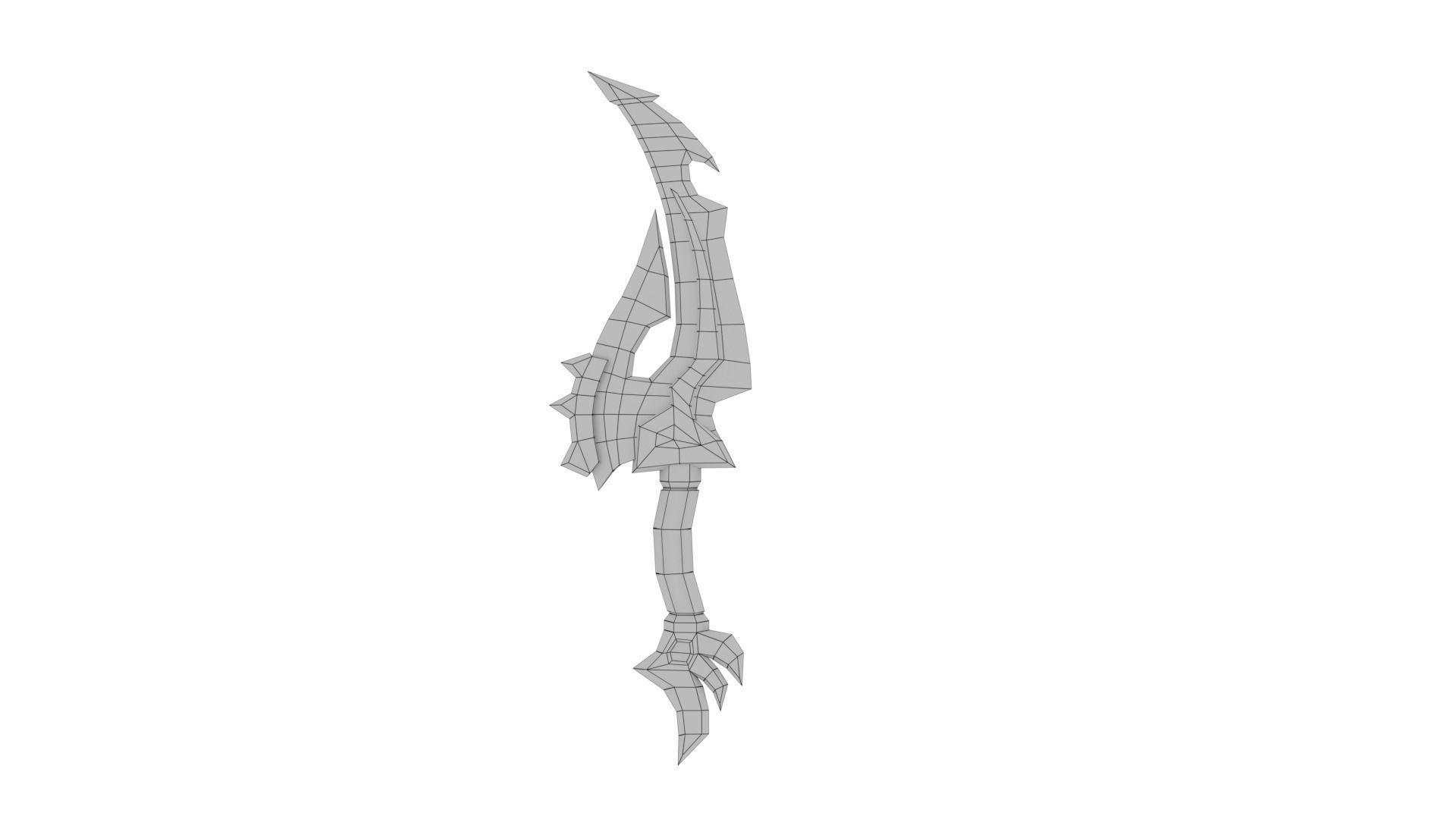 Knife sword Low-poly 3D model_30
