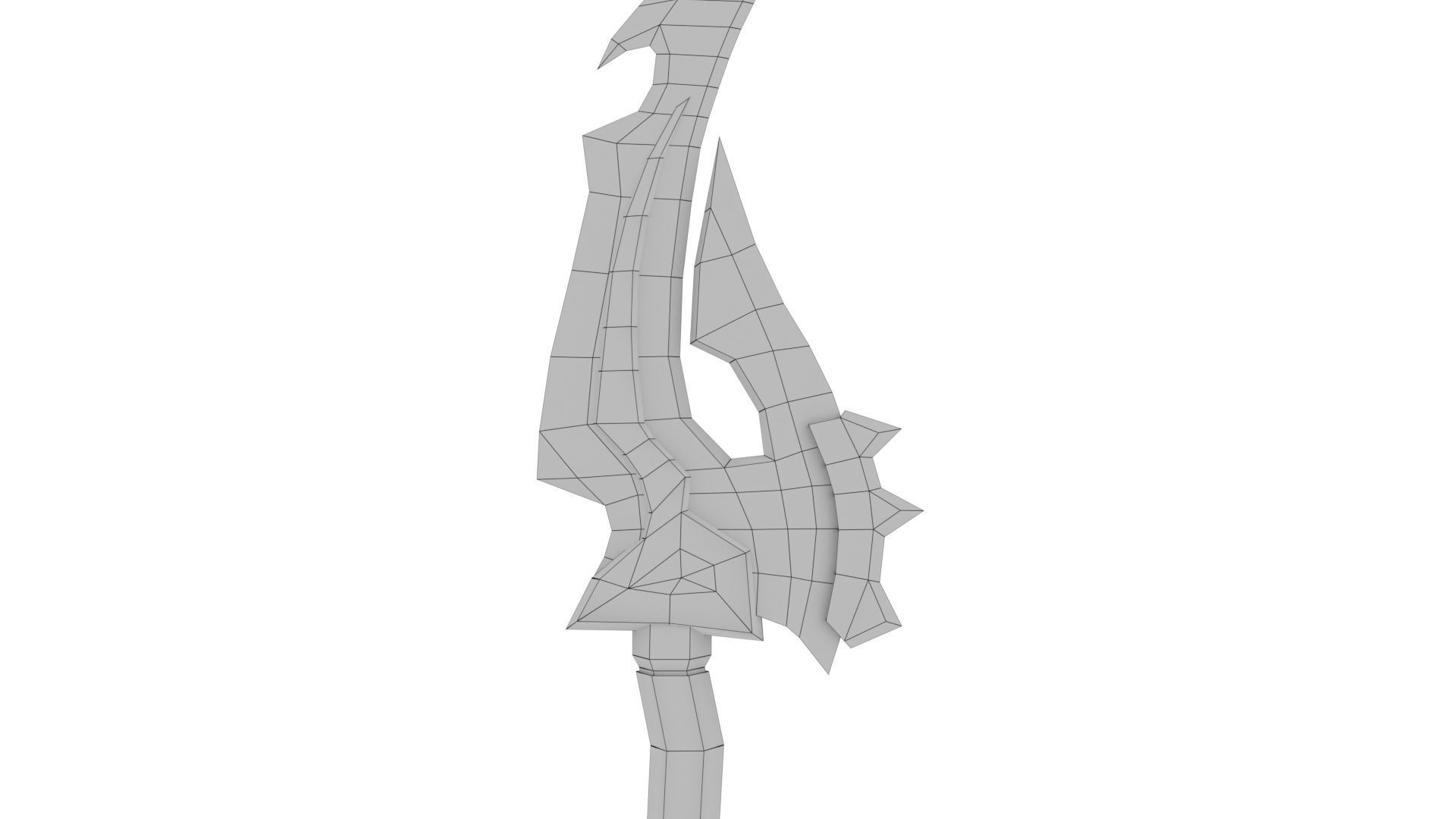 Knife sword Low-poly 3D model_41