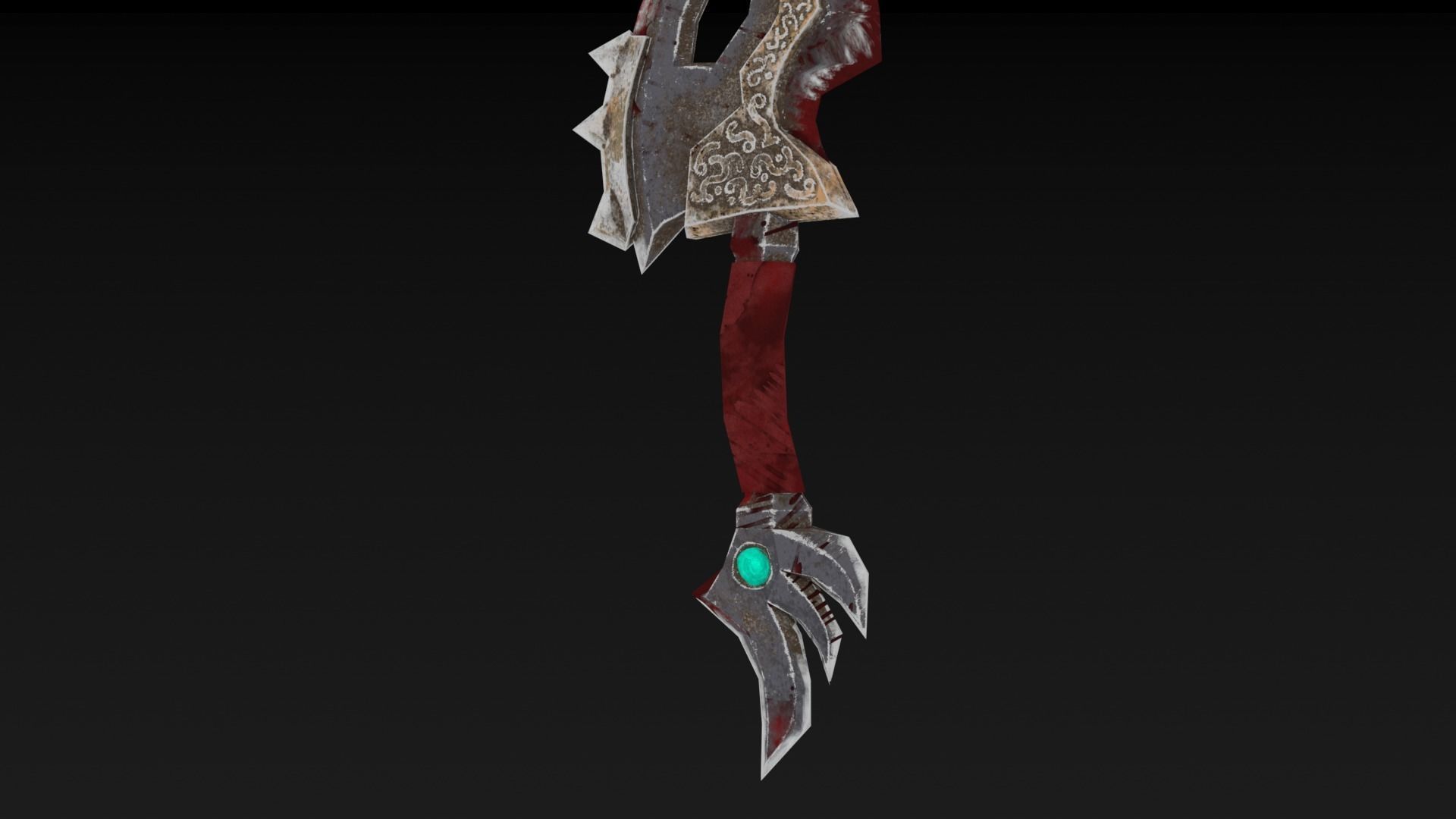 Knife sword Low-poly 3D model_14