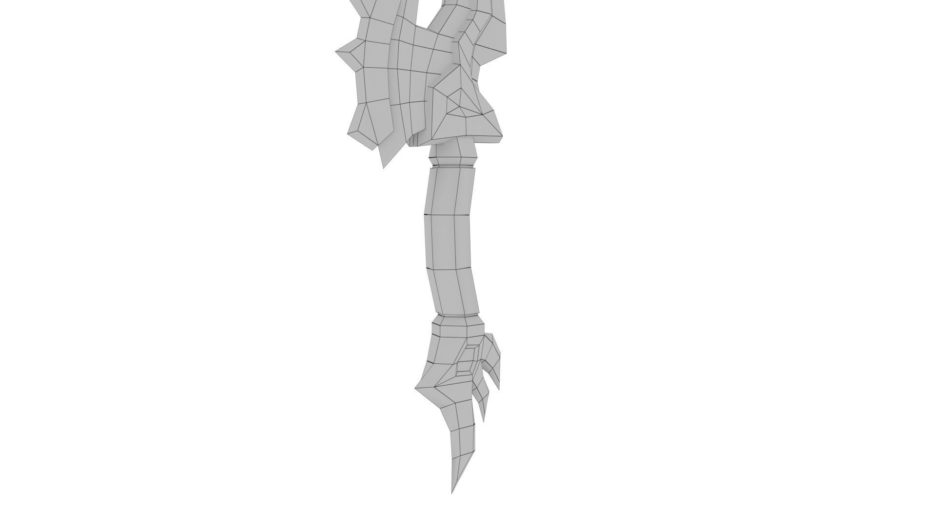 Knife sword Low-poly 3D model_38