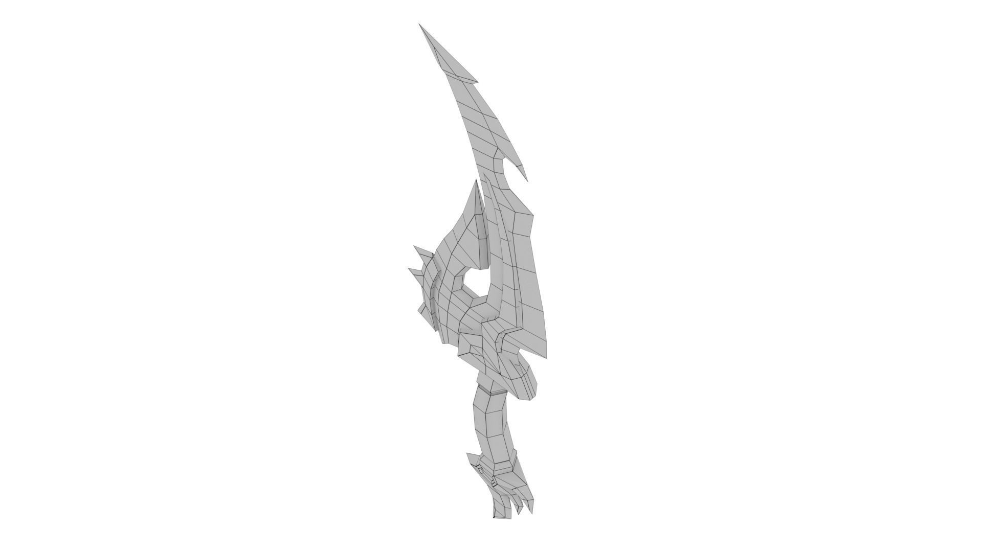 Knife sword Low-poly 3D model_32