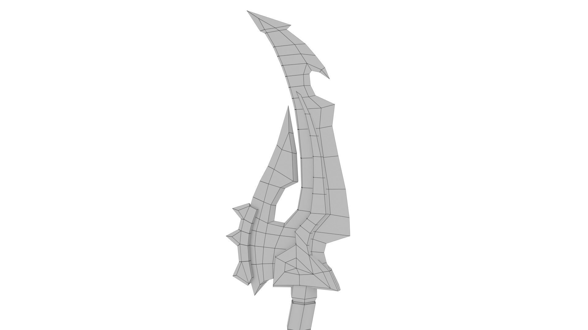 Knife sword Low-poly 3D model_27