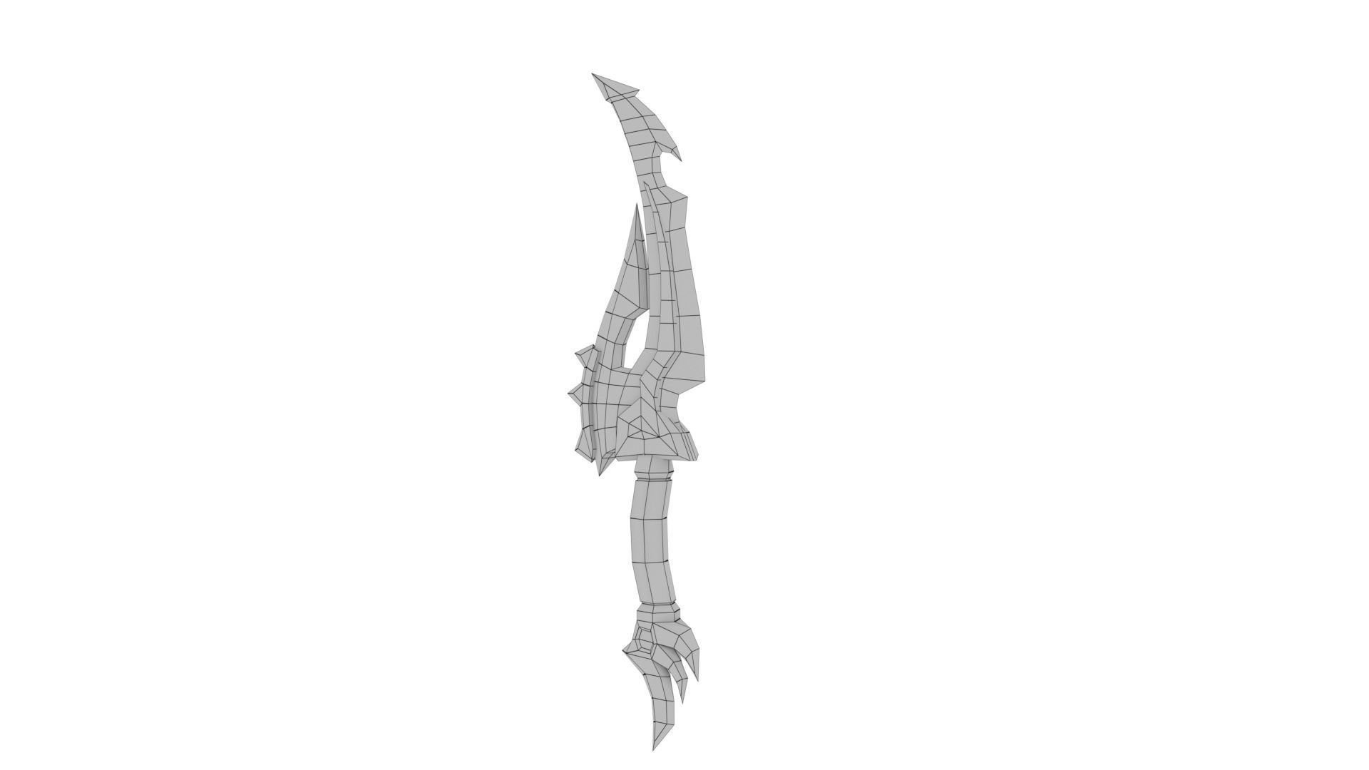 Knife sword Low-poly 3D model_28