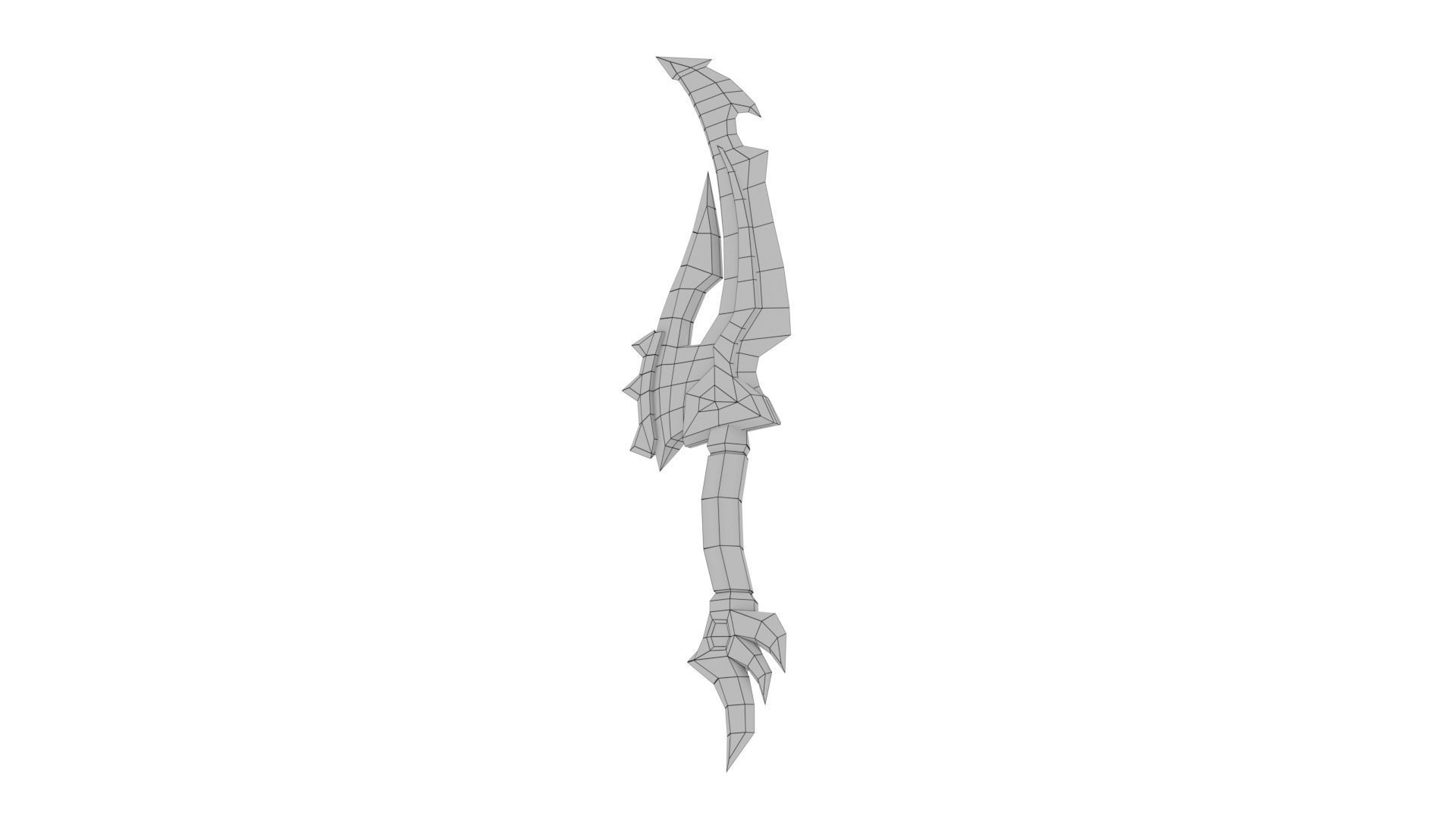 Knife sword Low-poly 3D model_29