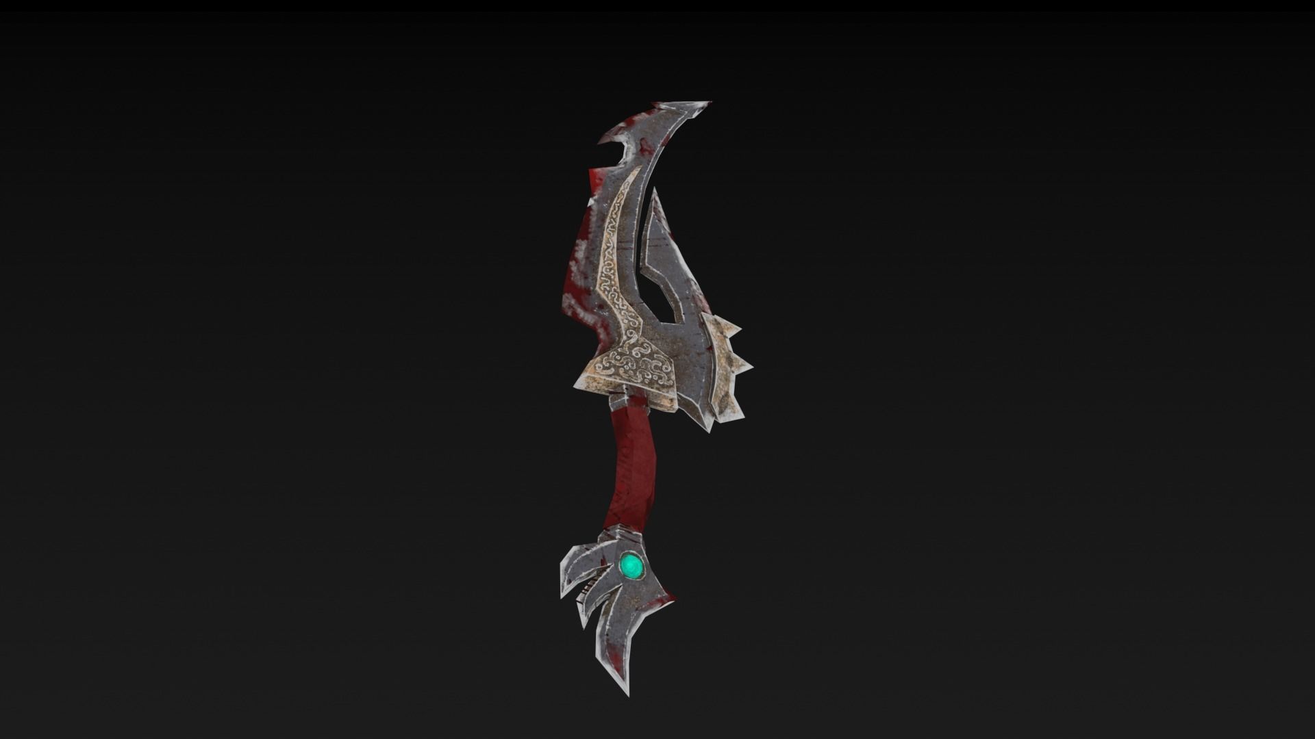 Knife sword Low-poly 3D model_24