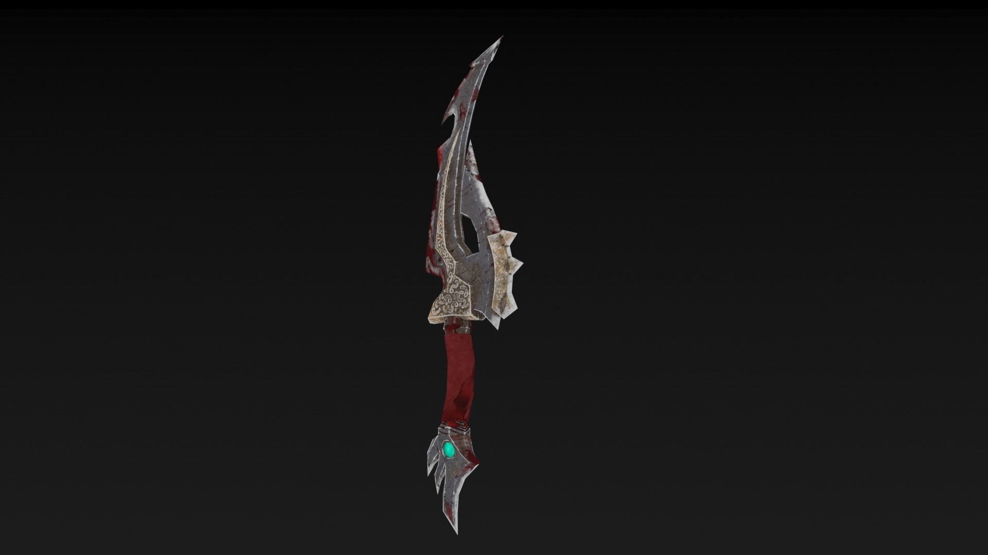 Knife sword Low-poly 3D model_23
