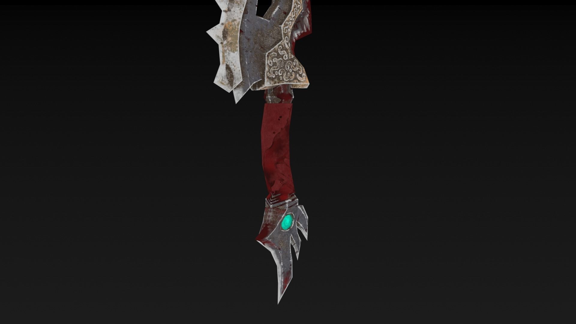 Knife sword Low-poly 3D model_13