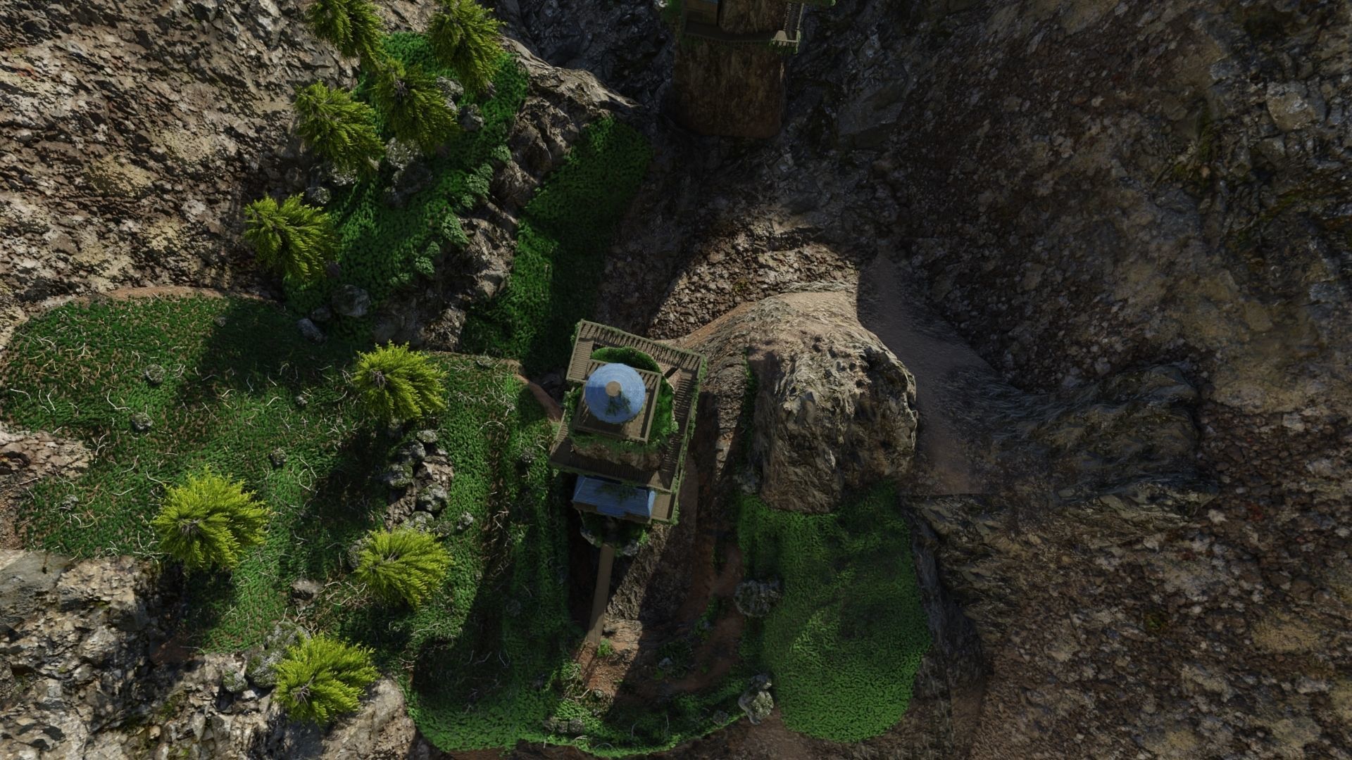 House on Mountain Scene 3D model_8