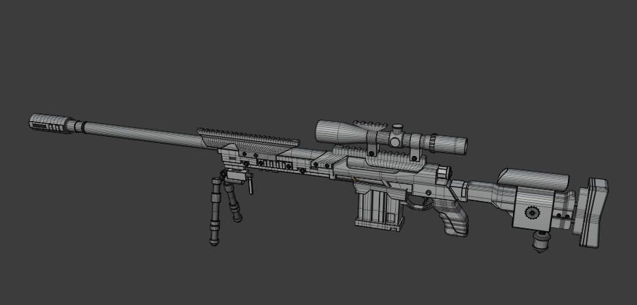 DLQ gun animation Free low-poly 3D model_2