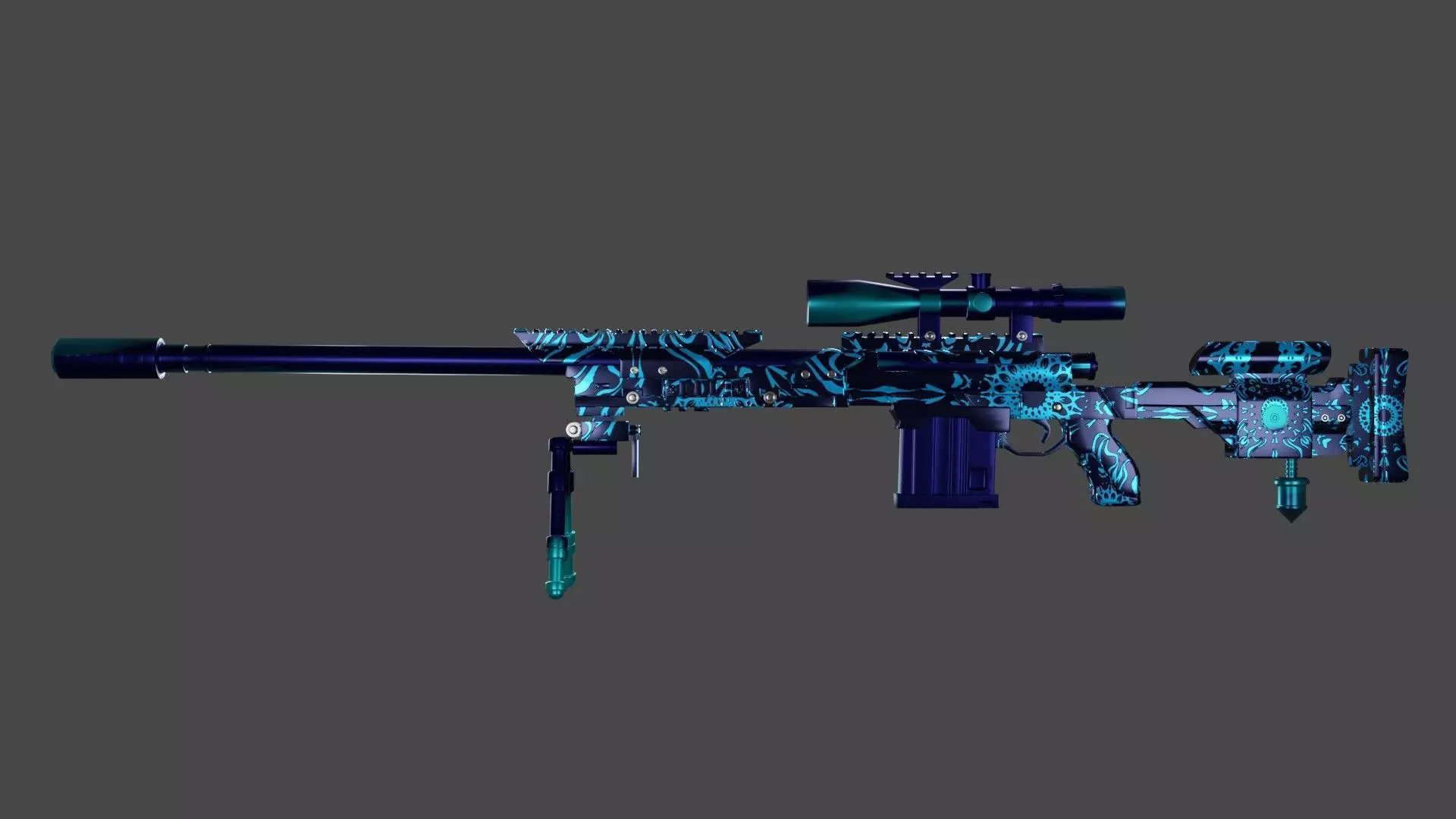 DLQ gun animation Free low-poly 3D model_0