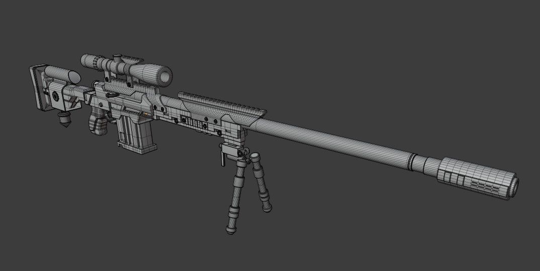 DLQ gun animation Free low-poly 3D model_4