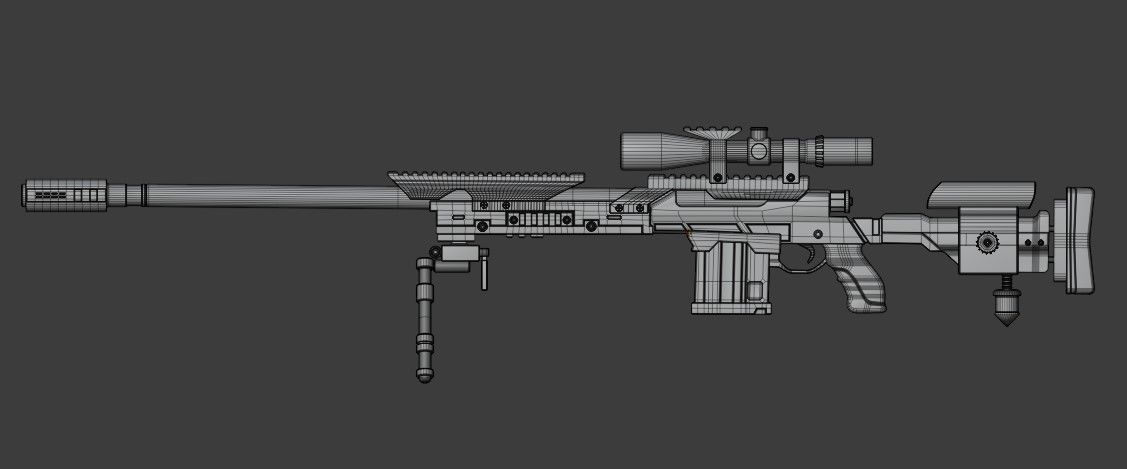 DLQ gun animation Free low-poly 3D model_3