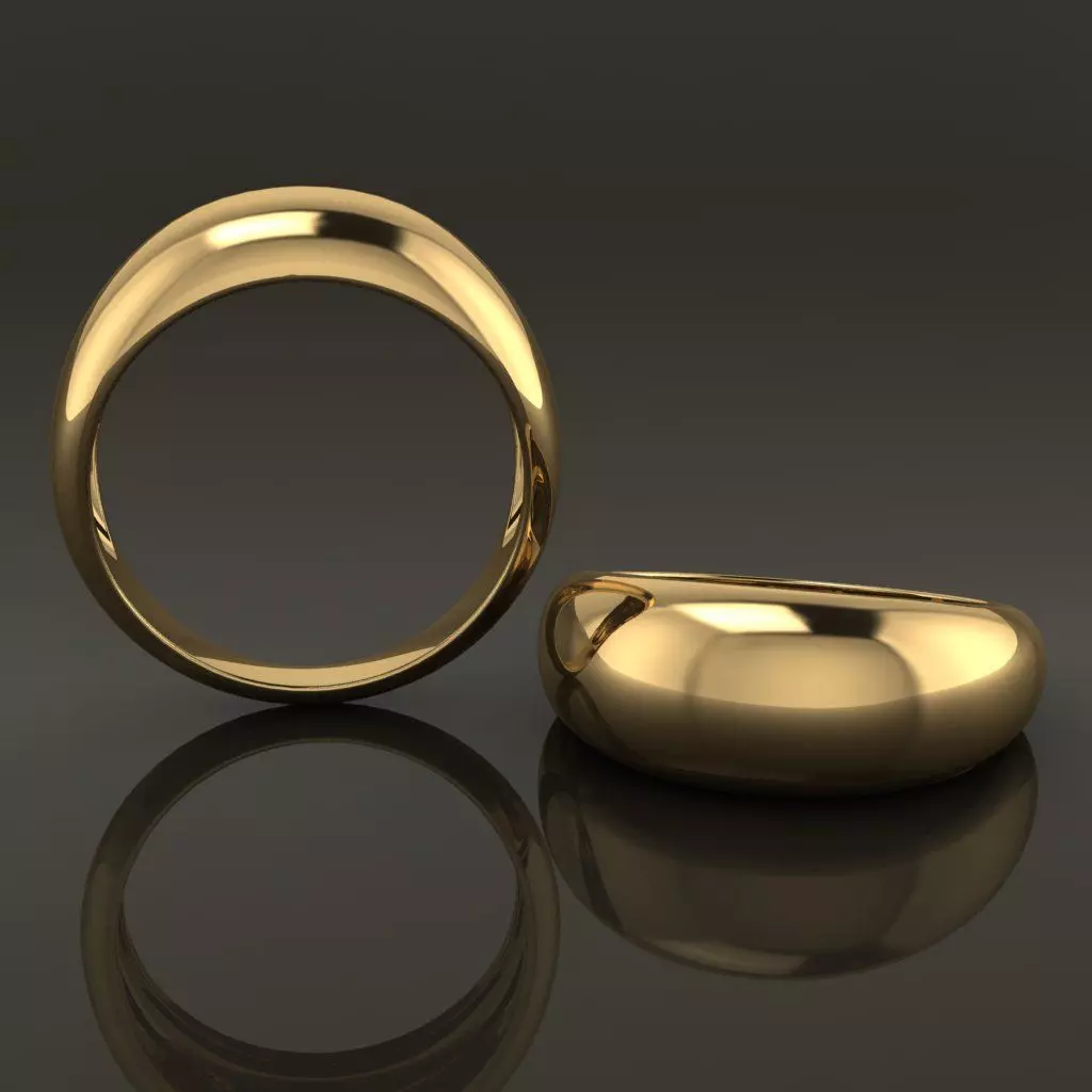 Dome Cocktail Ring Band Mix Size 3D print model