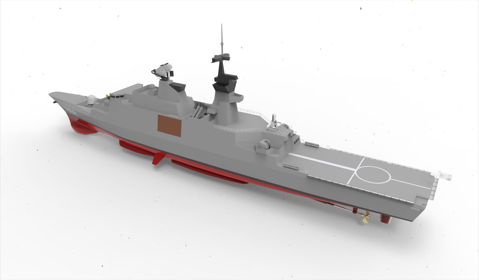 ROCS Kang Ding Frigate 3D model_9