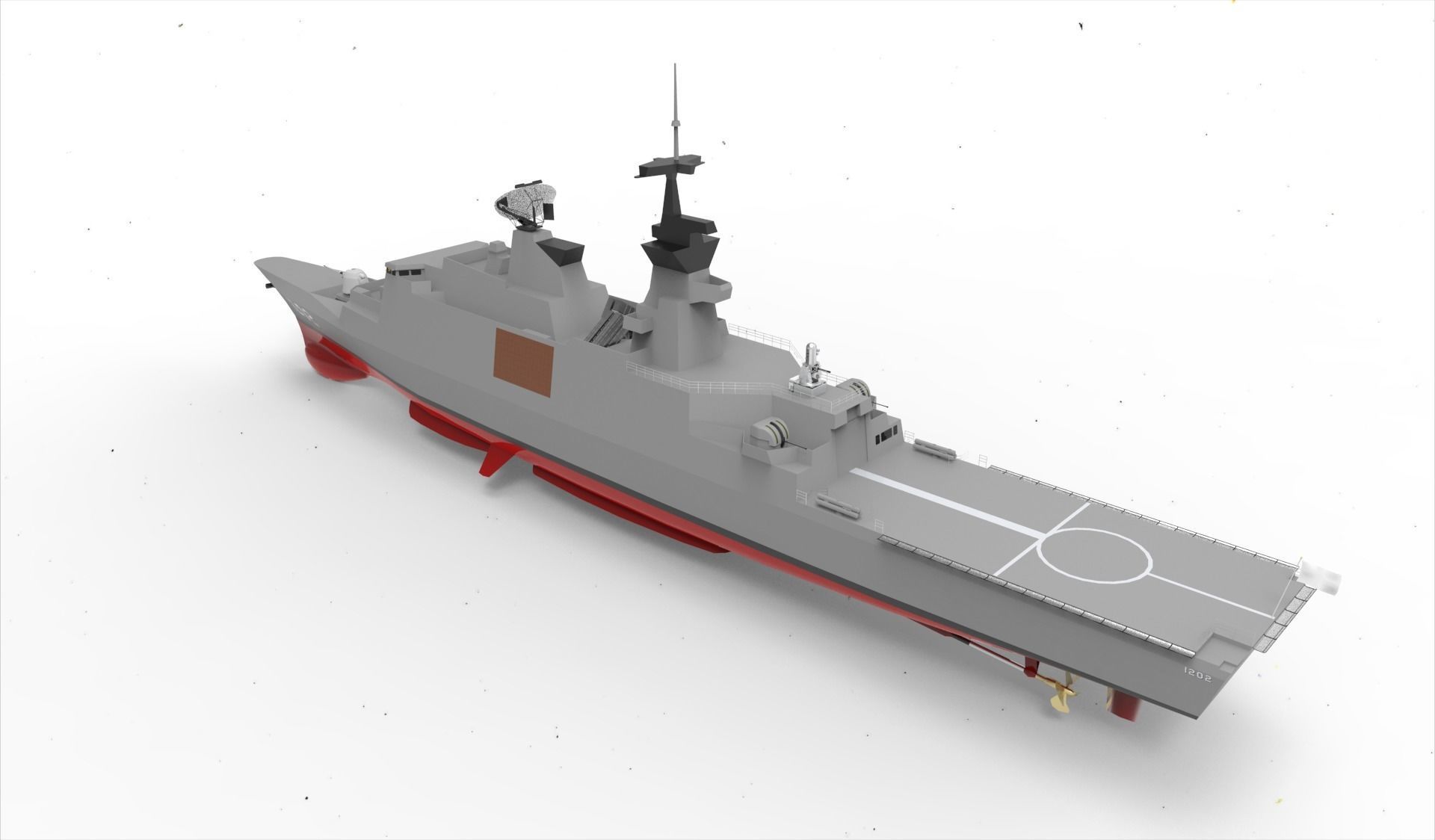 ROCS Kang Ding Frigate 3D model_1