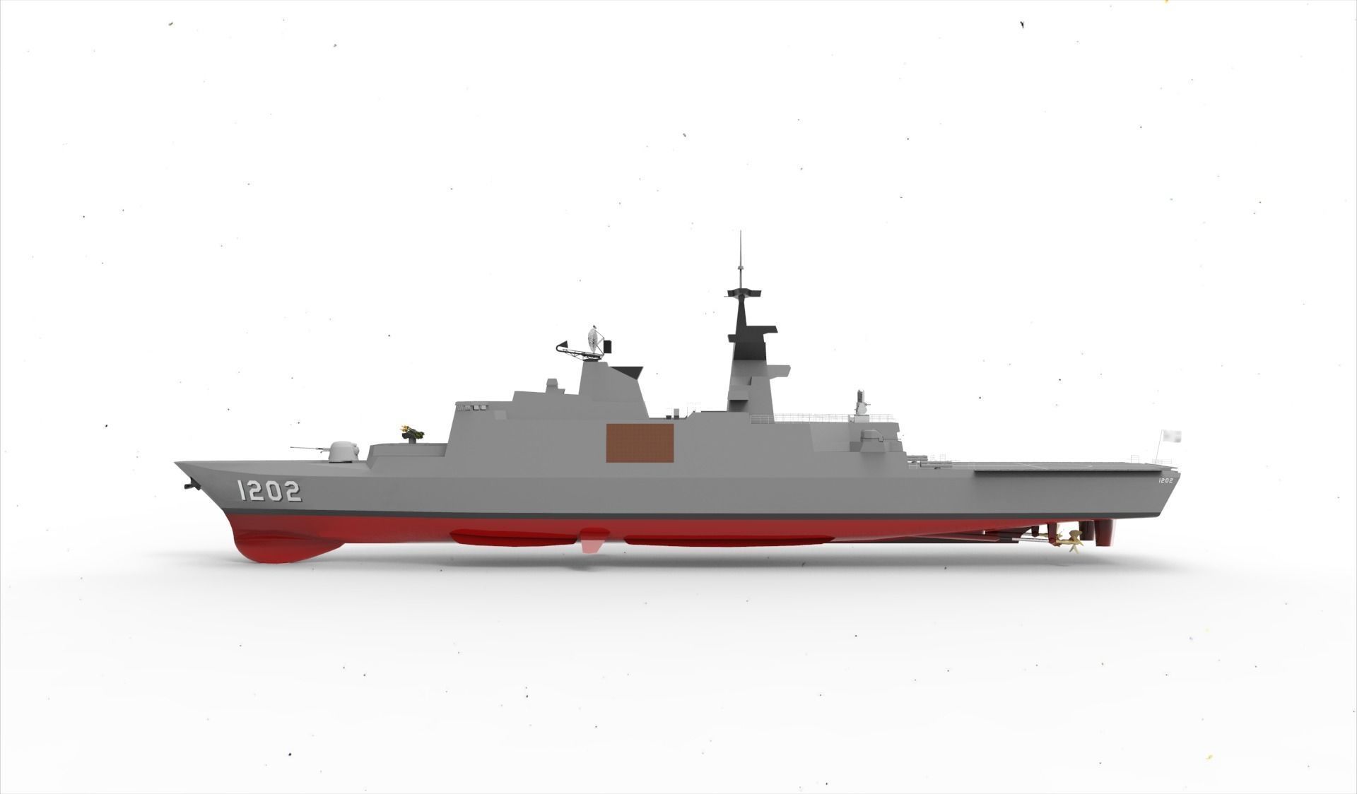 ROCS Kang Ding Frigate 3D model_4