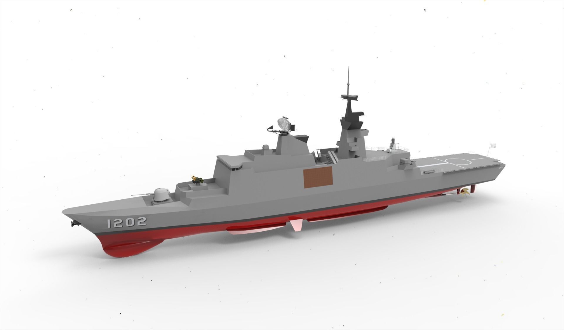 ROCS Kang Ding Frigate 3D model_11