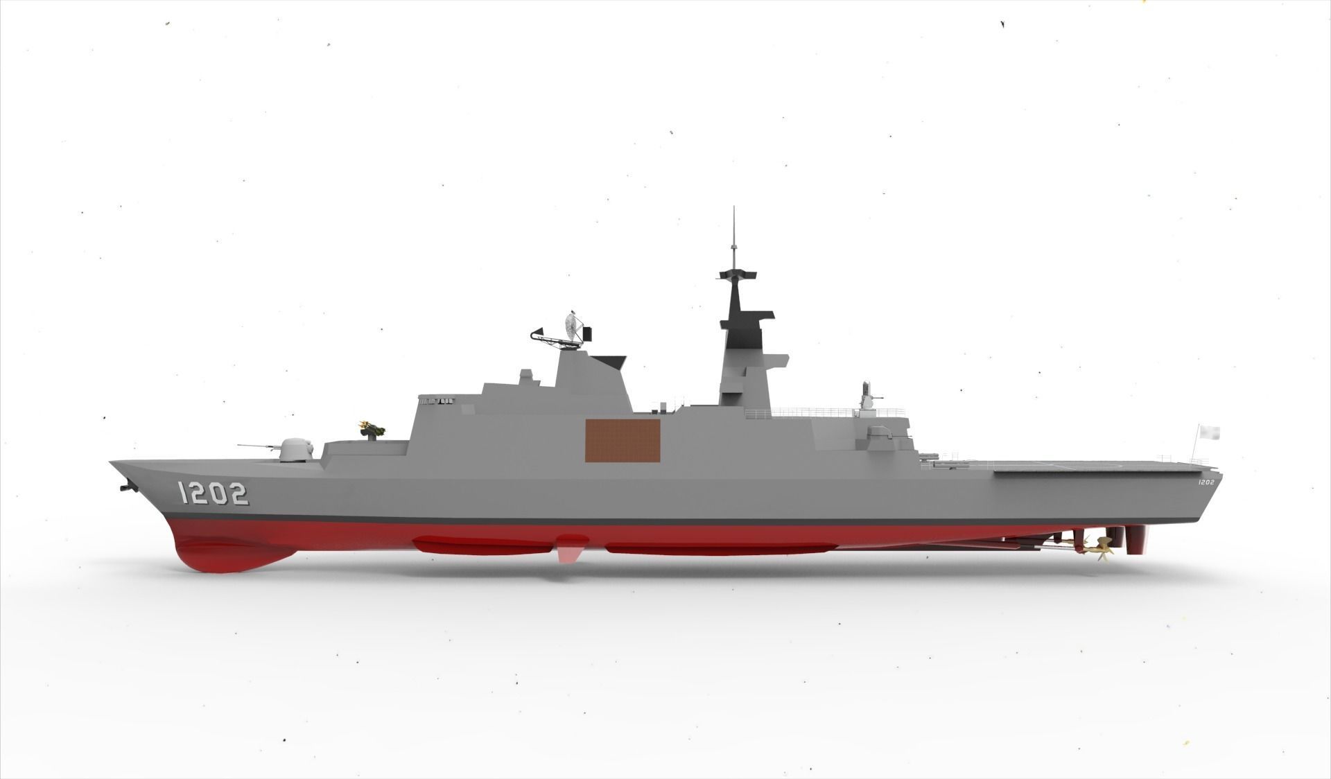 ROCS Kang Ding Frigate 3D model_10