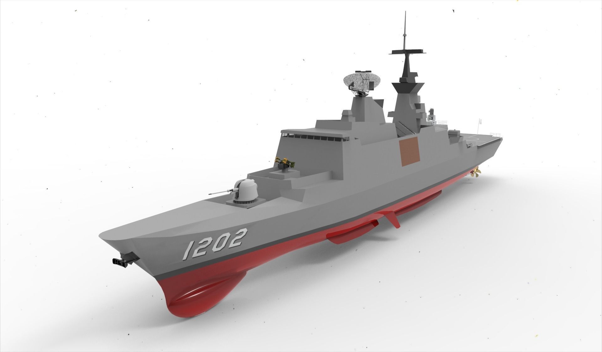 ROCS Kang Ding Frigate 3D model_3