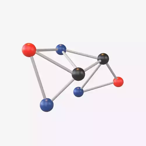 Molecular v1 004 Low-poly 3D model