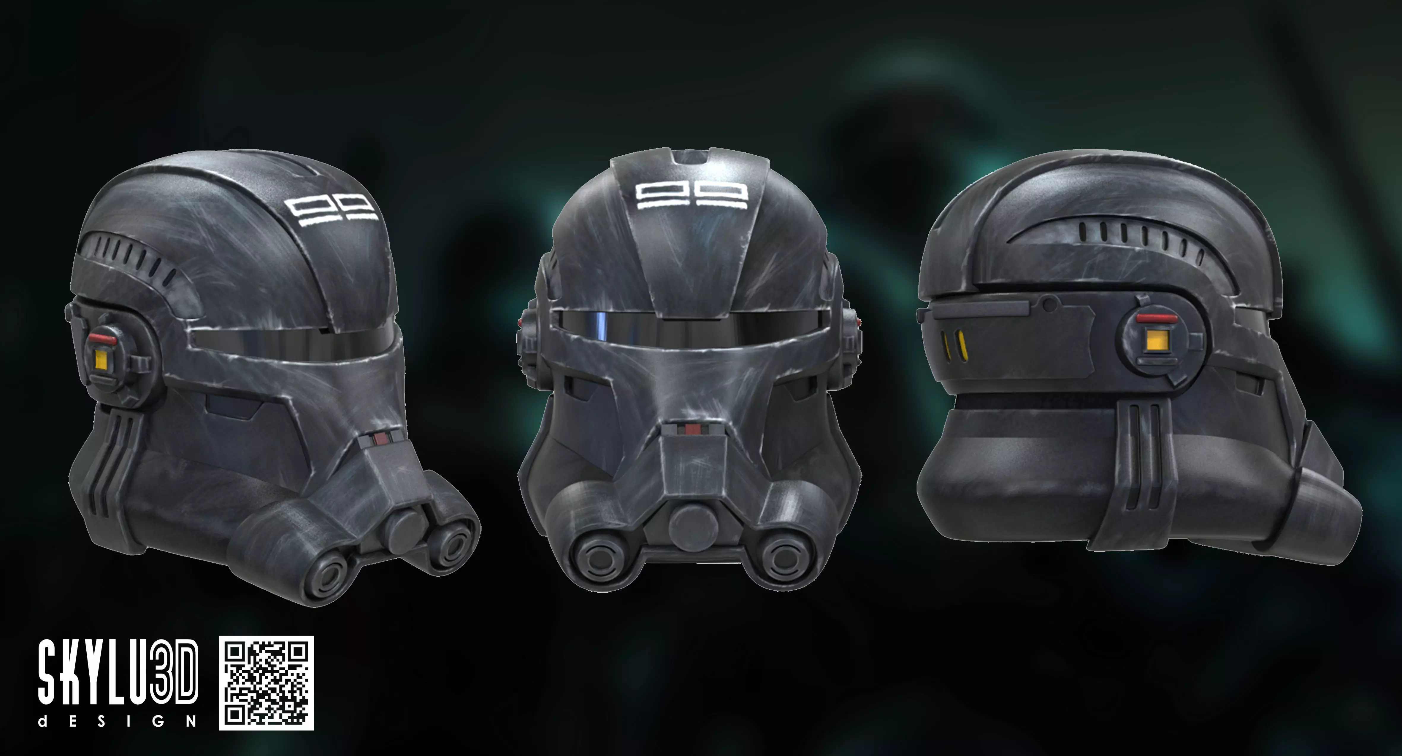 Clone Force 99 Echo Full Size Helmet 3D print model 3D print model_0