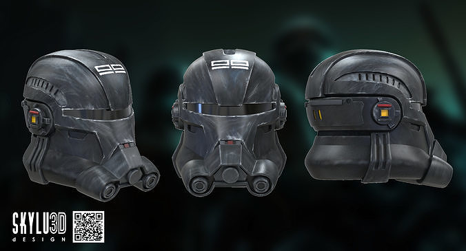 Clone Force 99 Echo Full Size Helmet 3D print model 3D print model
