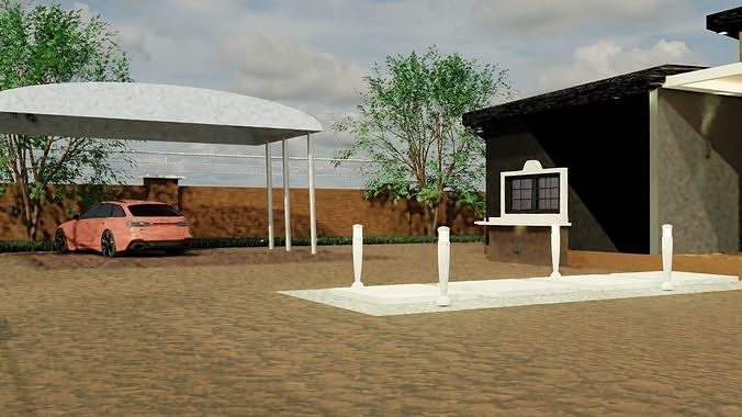 Architectural visualization 3D model