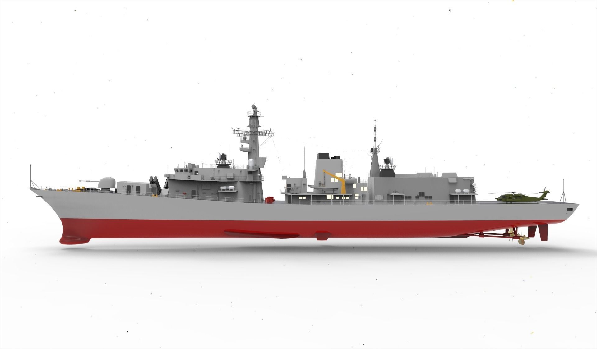Frigate Type 23 Anti Submarine 3D model_2