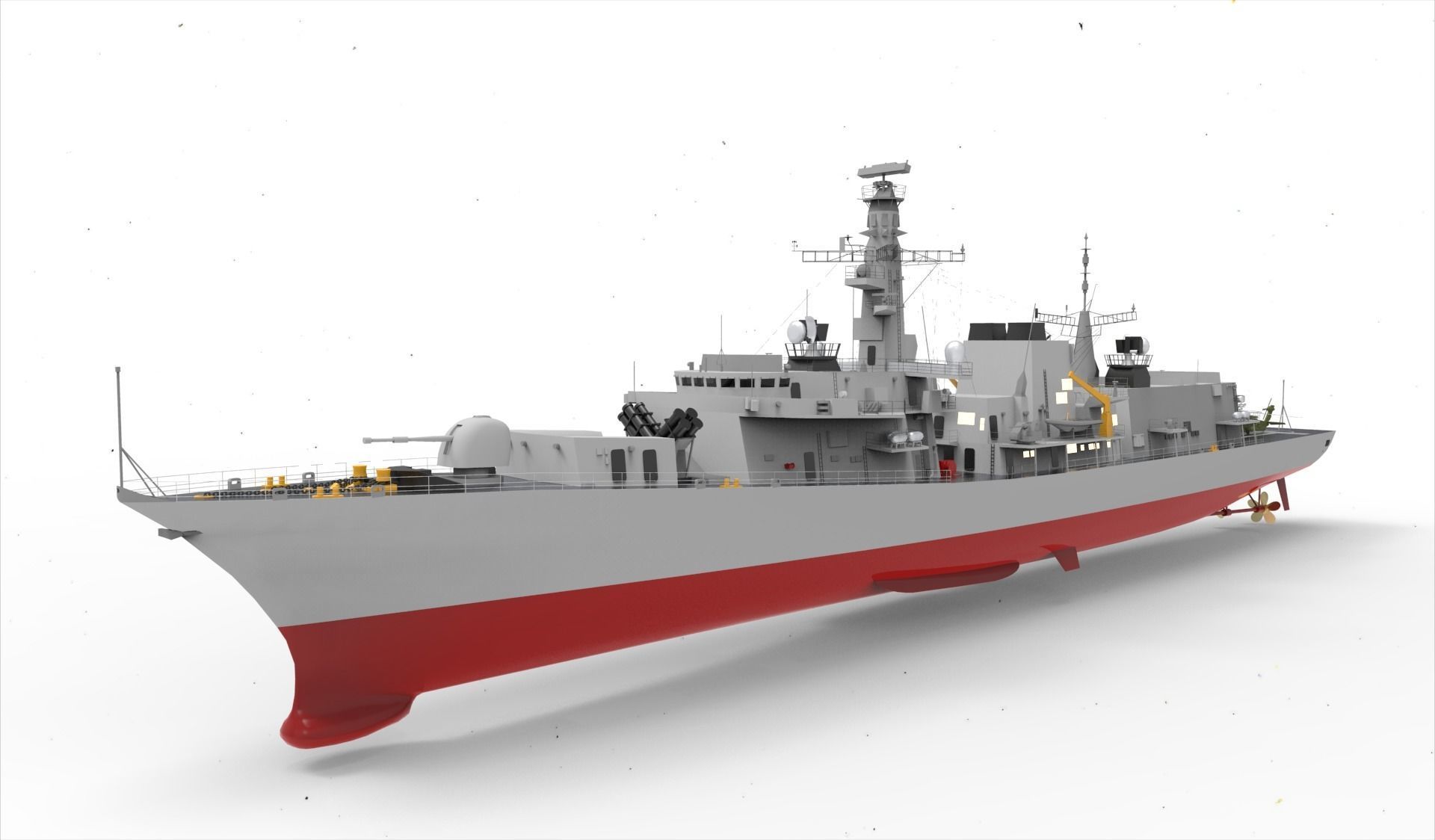 Frigate Type 23 Anti Submarine 3D model_1