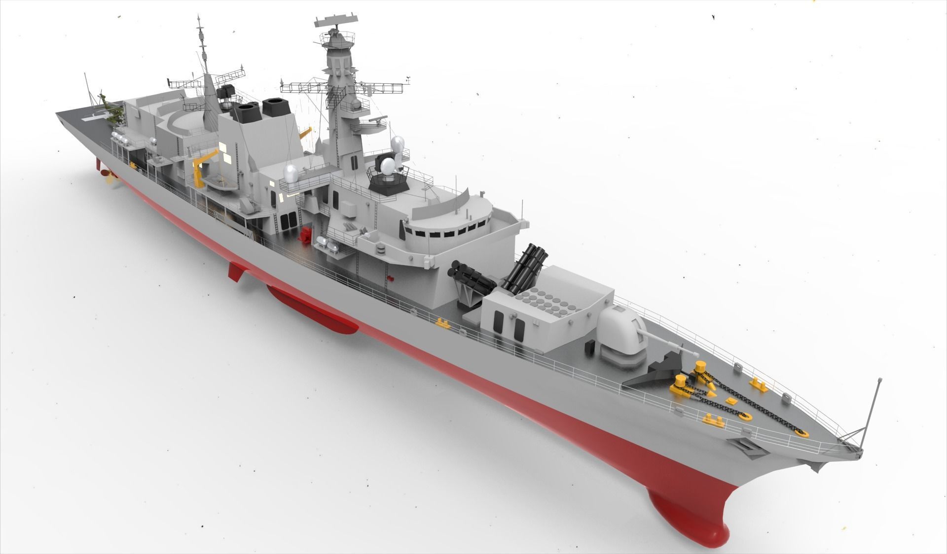 Frigate Type 23 Anti Submarine 3D model_11