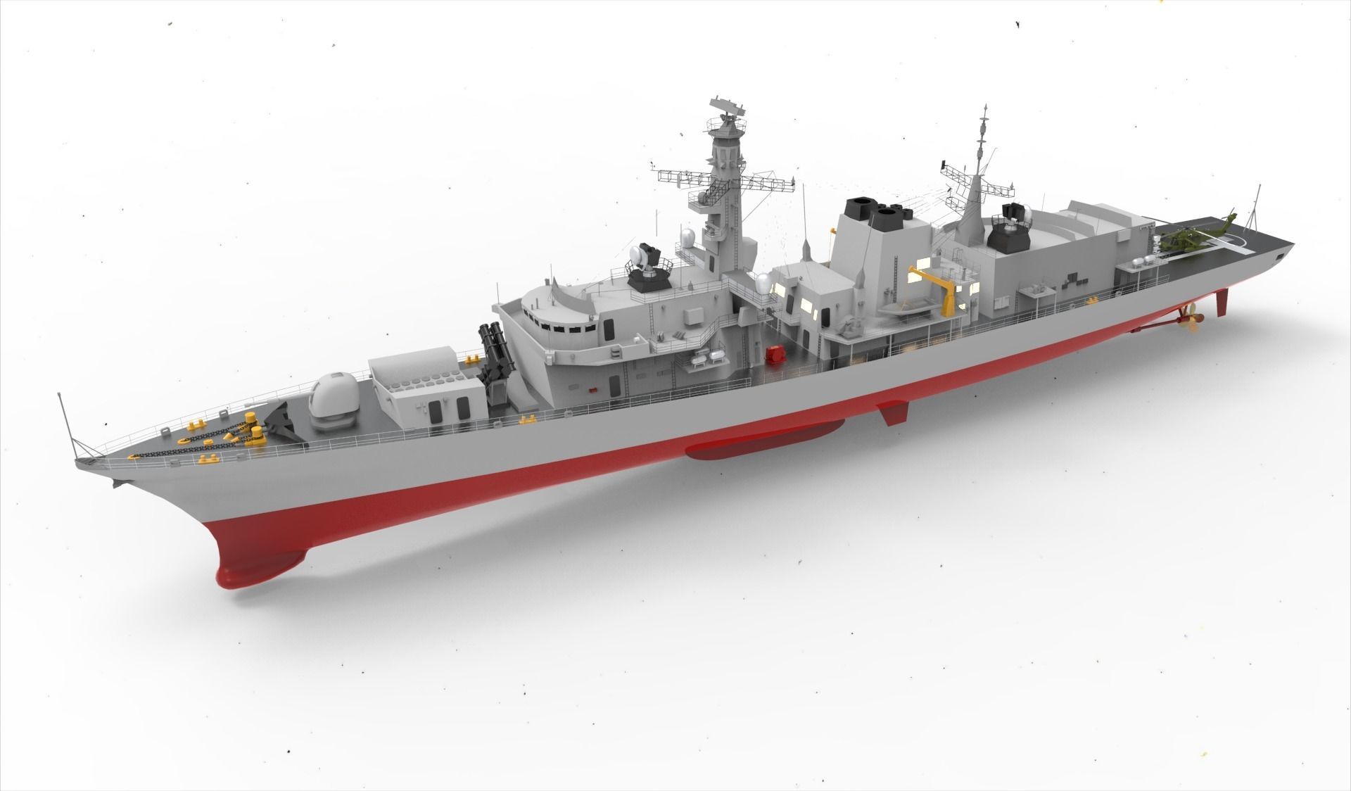 Frigate Type 23 Anti Submarine 3D model_7