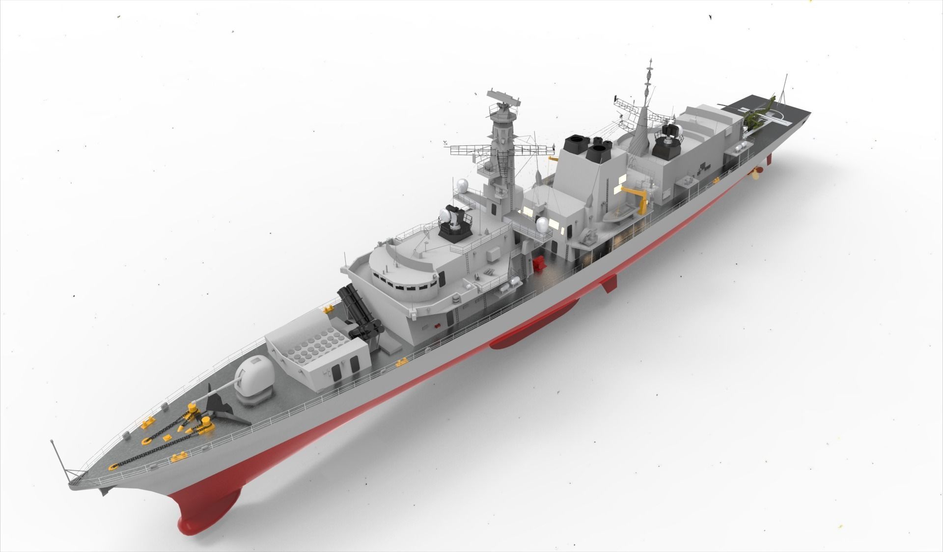 Frigate Type 23 Anti Submarine 3D model_9