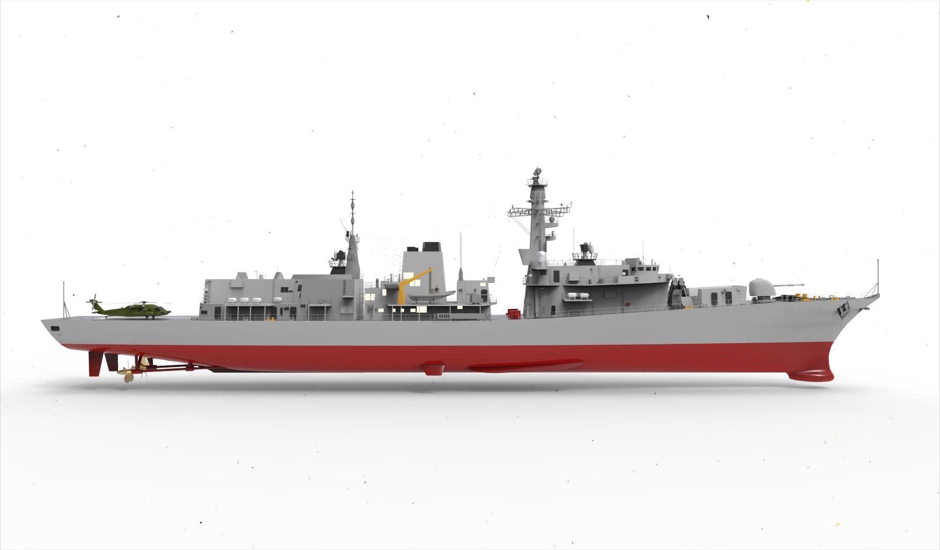 Frigate Type 23 Anti Submarine 3D model_4