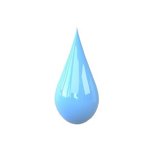 Water Drops v3 004 Low-poly 3D model