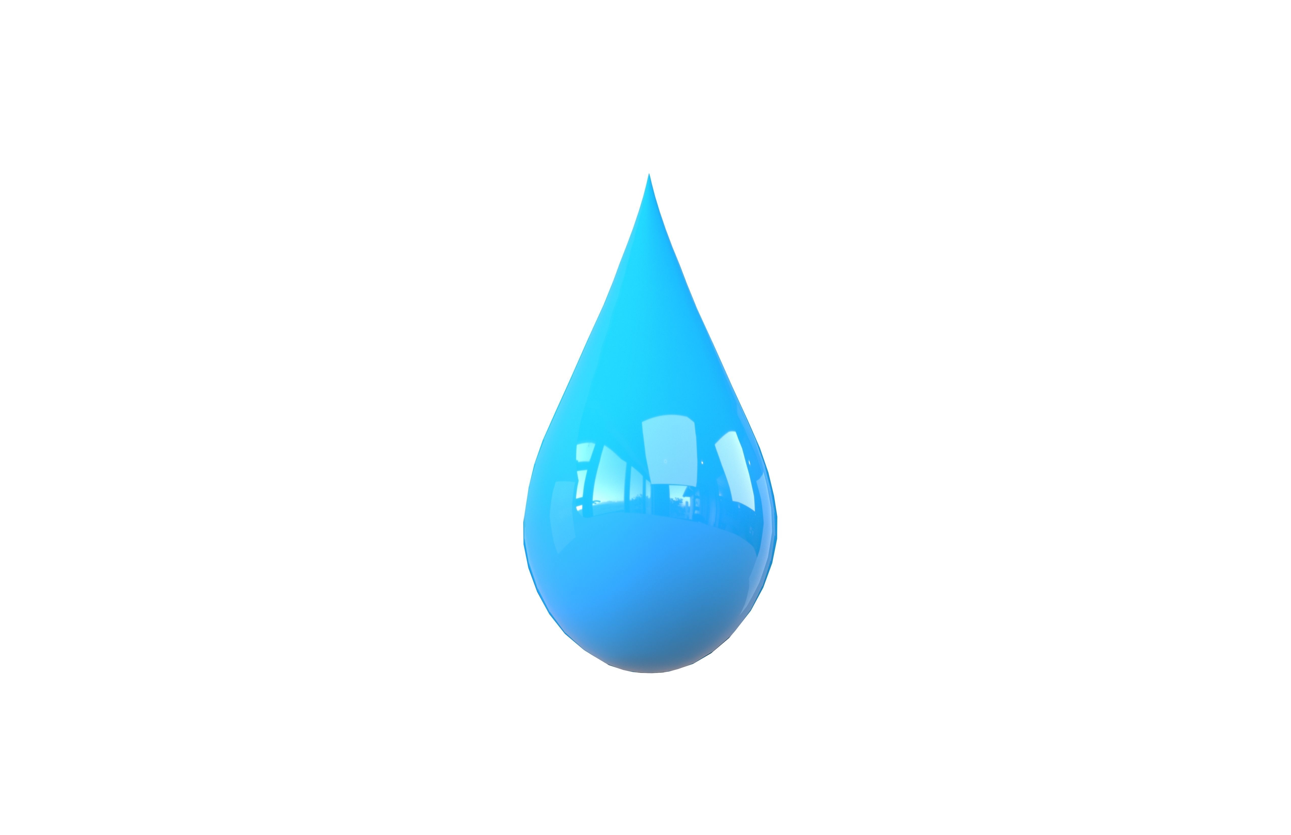 Water Drops v3 006 Low-poly 3D model_3