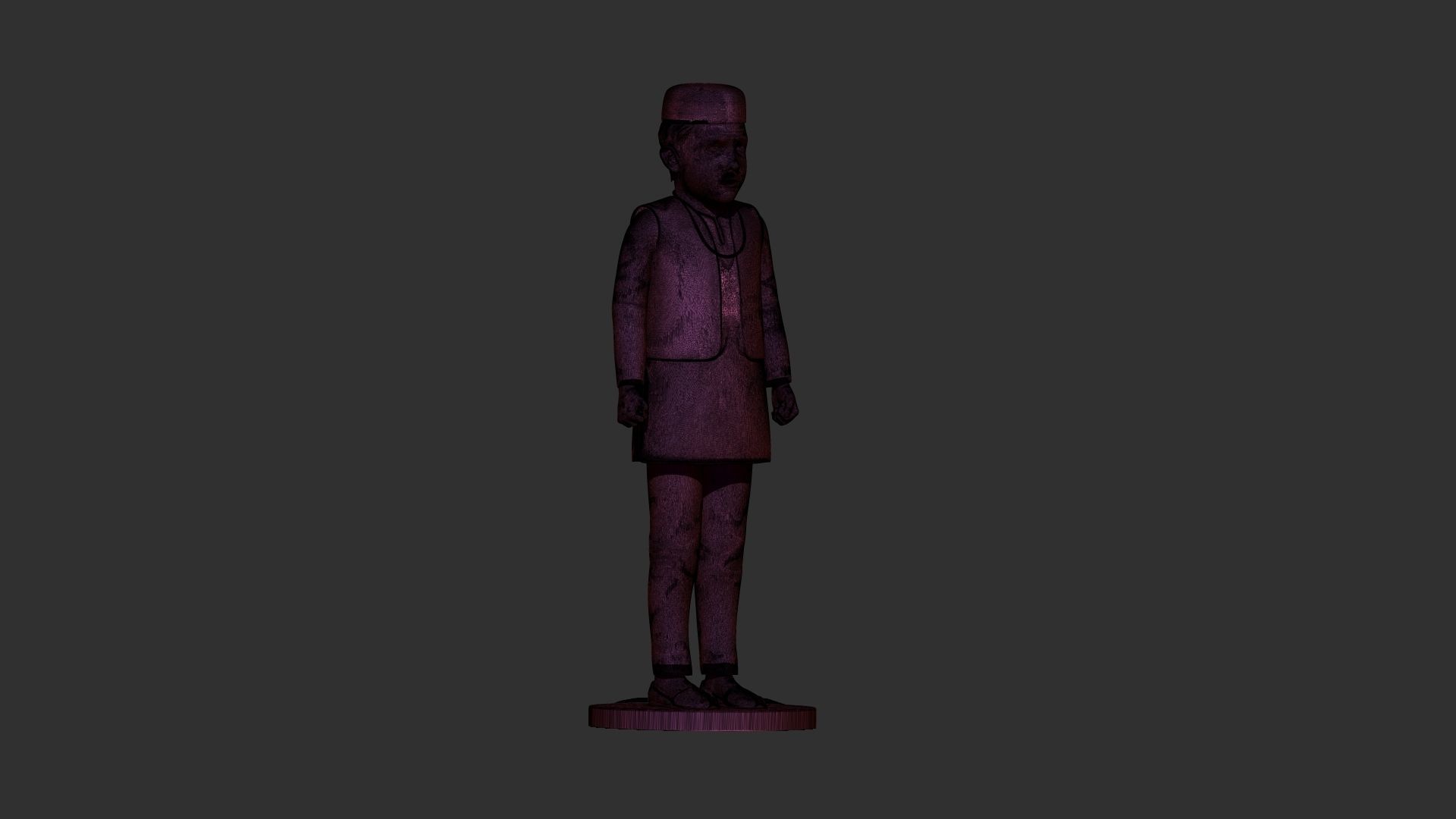 boy 3d print model statue of man 3D model_8