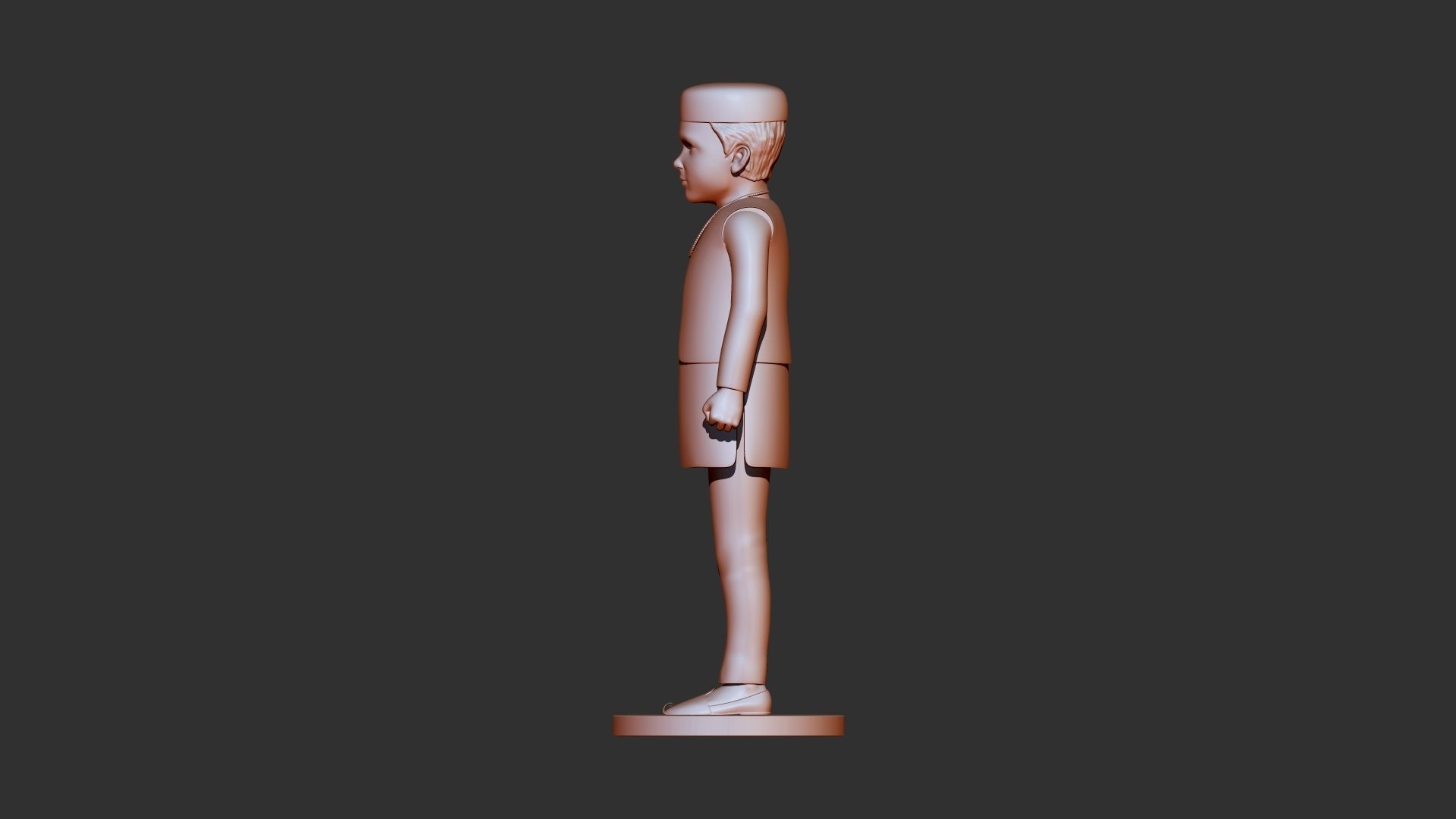 boy 3d print model statue of man 3D model_3