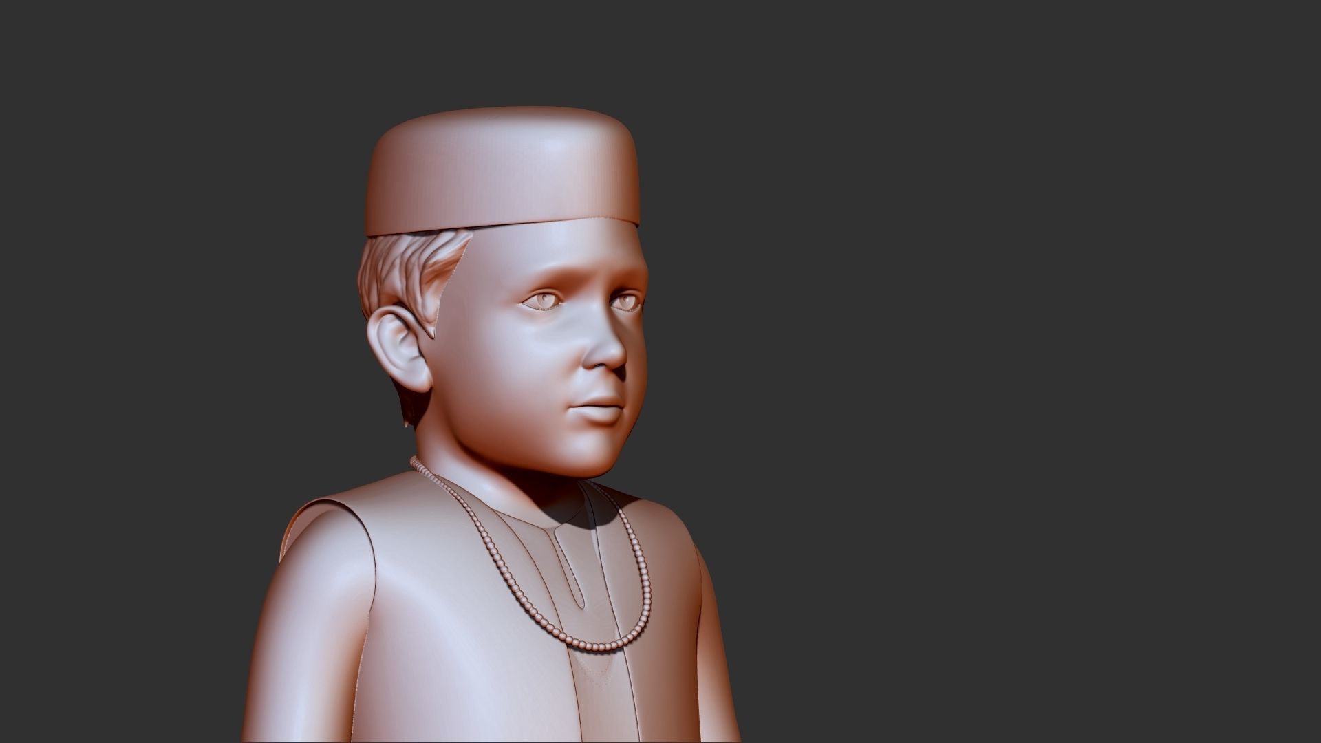 boy 3d print model statue of man 3D model_2