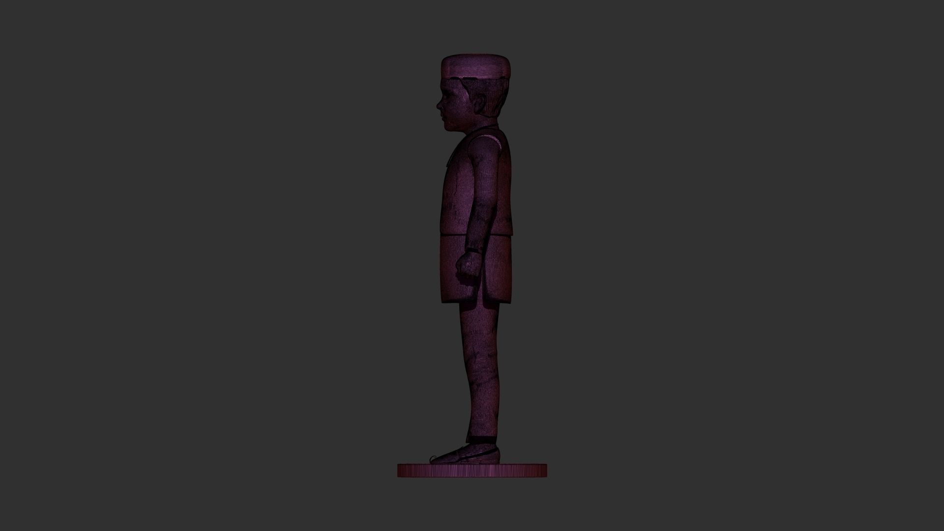 boy 3d print model statue of man 3D model_6