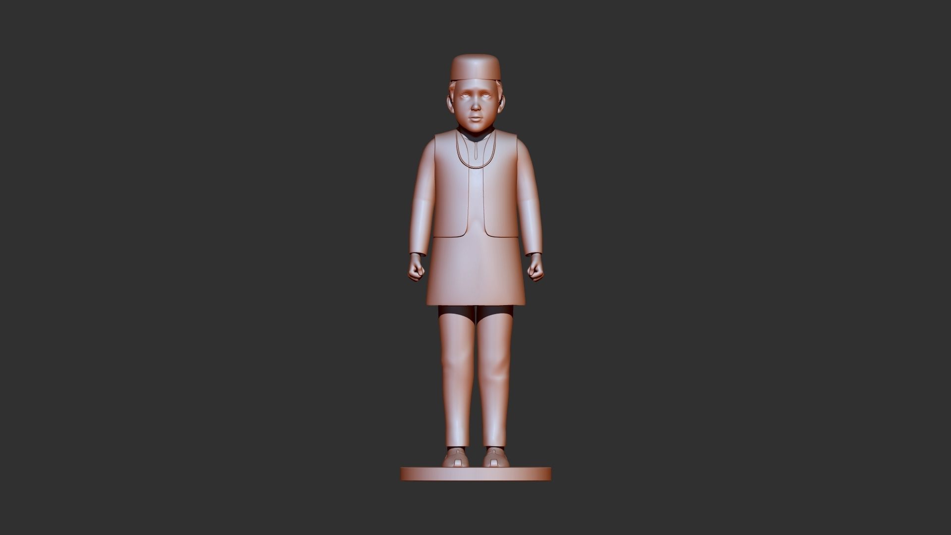 boy 3d print model statue of man 3D model_5