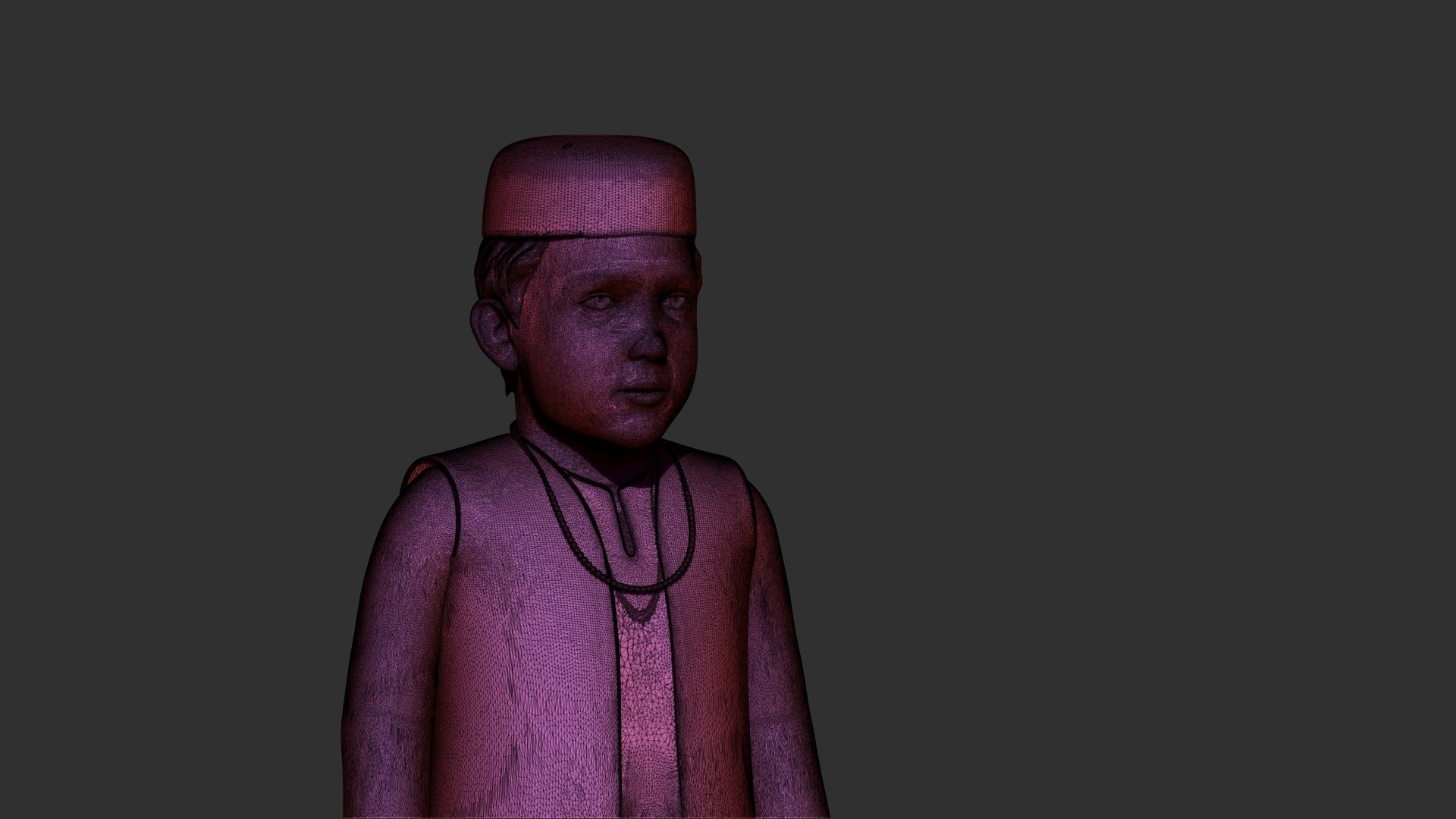 boy 3d print model statue of man 3D model_10