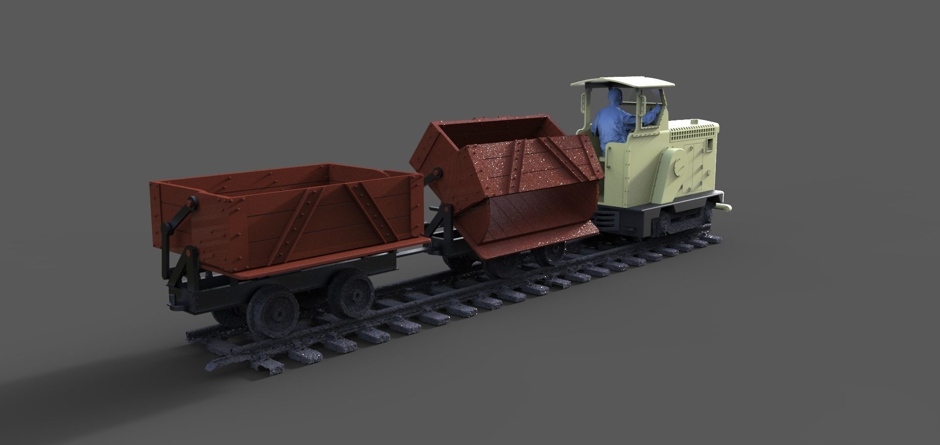 Field railway 3D print model_3