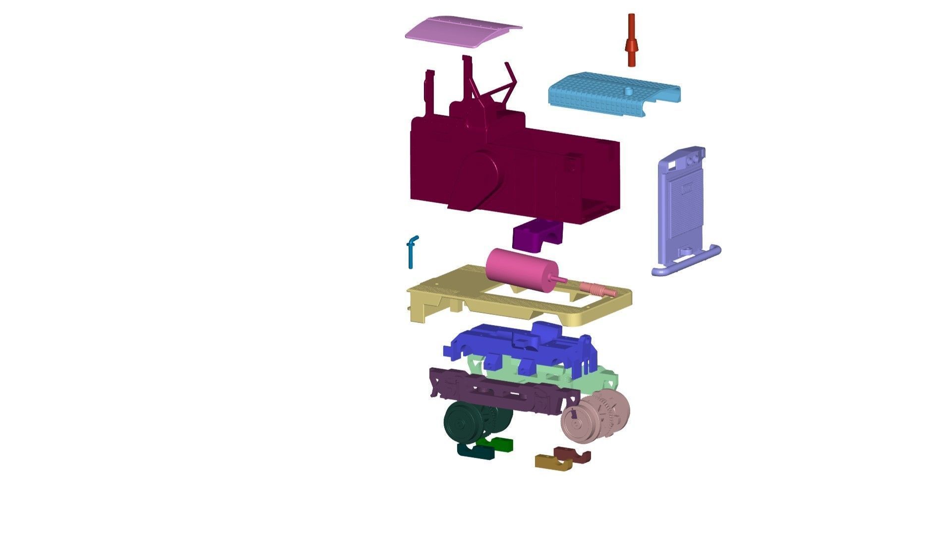 Field railway 3D print model_7