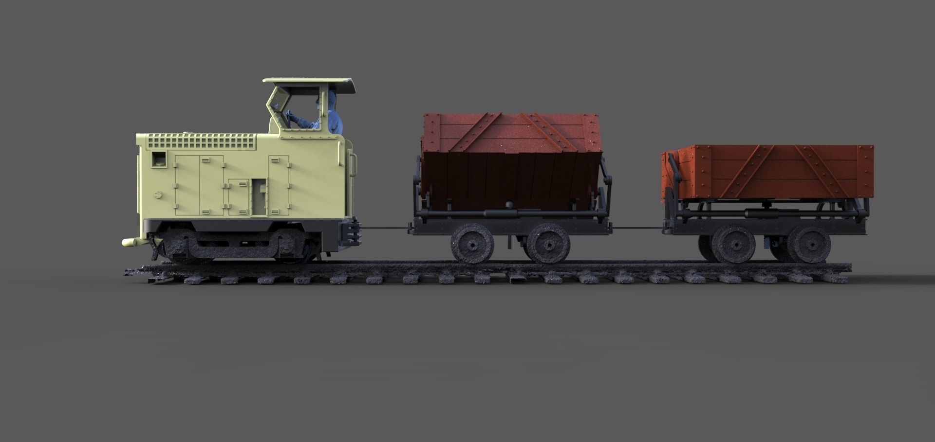 Field railway 3D print model_1